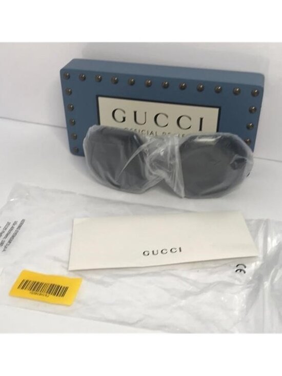 NEW GUCCI GG1242S 001 OVERSIZED ROUND WOMEN’S SUNGLASSES GUCCI GG1242S BLACK main image 7